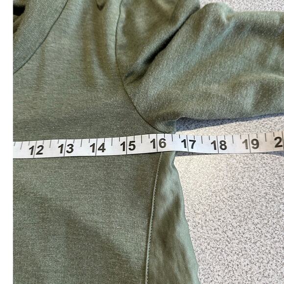 Saturday Sunday Anthropologie Sz M Green‎ Cowl Neck Flowy Dress Stretchy Rayon - Picture 6 of 13